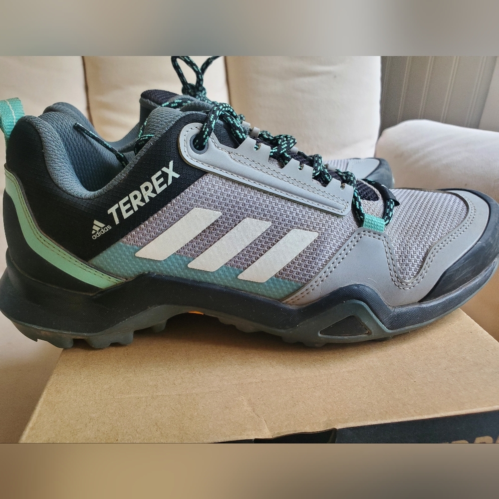 Adidas Terrex AX3 W Gray and Mint Trail Shoes